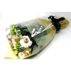 白いおまかせ花束 送料無料|白グリーン系ロング...の詳細画像3