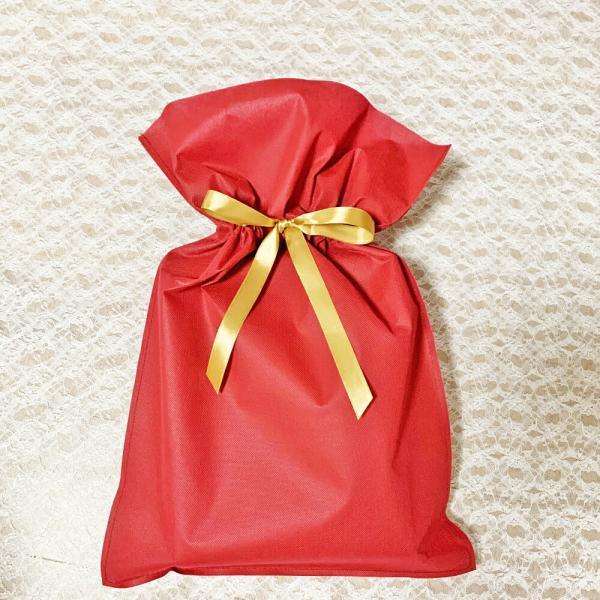 花 プレゼント リボン付 ギフト 用袋 赤色 ラッピング