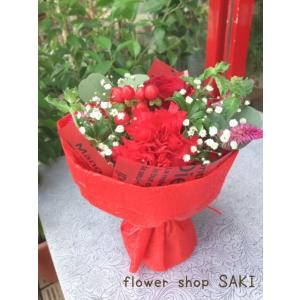 花瓶が無くてもそのまま飾れるエコゼリーブーケ(赤系)の商品画像