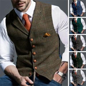 ベスト メンズ ジレベスト チェック　スーツベスト チョッキ