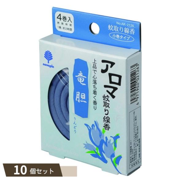 アロマ 蚊取り線香 竜胆 りんどう 4巻 ×10個セット 【kok】