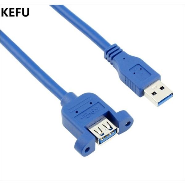 ＵＳＢ3.0 延長ケーブル（0.3m）(30cm)タイプＡオスータイプＡメス（パネルマウント） 短い