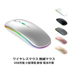 ワイヤレスマウス 無線マウス 2.4G USB充電 小型薄型 静音 電池不要