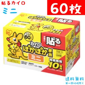 アイリスオーヤマ カイロ ミニ ぽかぽか家族 60枚 貼るカイロ 【早割セール】冷え 通勤 通学 アウトドア キャンプ レジャー アイリス  まとめ買い 屋外 防寒