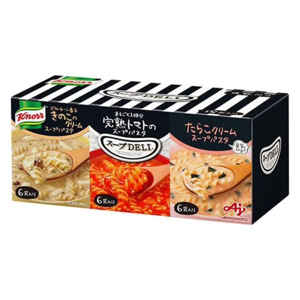 味の素 クノール スープ DELI バラエティボックス 18袋入 トマト/きのこ/たらこ (カップス...