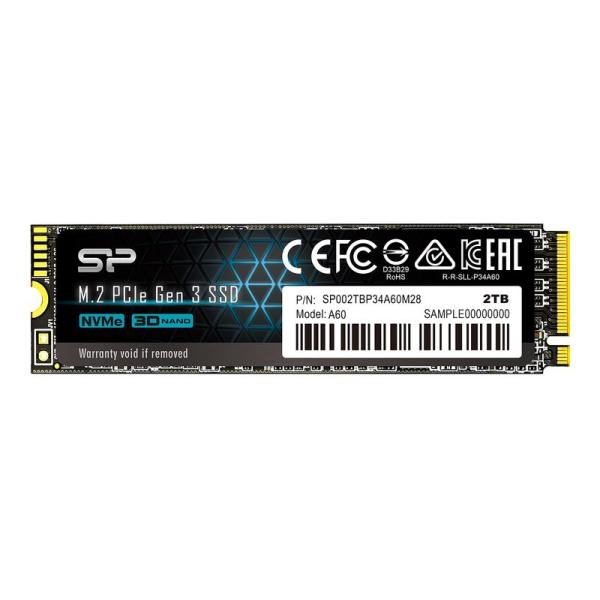 シリコンパワー SSD 2TB 3D NAND M.2 2280 PCIe3.0×4 NVMe1.3...