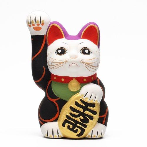 KARAKUSA MANEKI NEKO BLACK　（唐草 招き猫 ブラック 黒唐草）