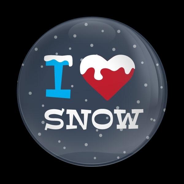Gobadges（ゴーバッジ）ドームバッジ（CD1054 - Seasonal I LOVE SNO...