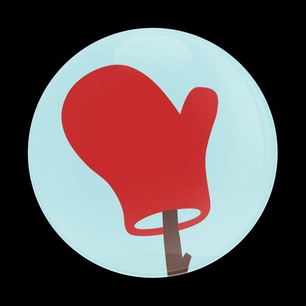 Gobadges（ゴーバッジ）ドームバッジ（CD1130 - Seasonal MITTENS）