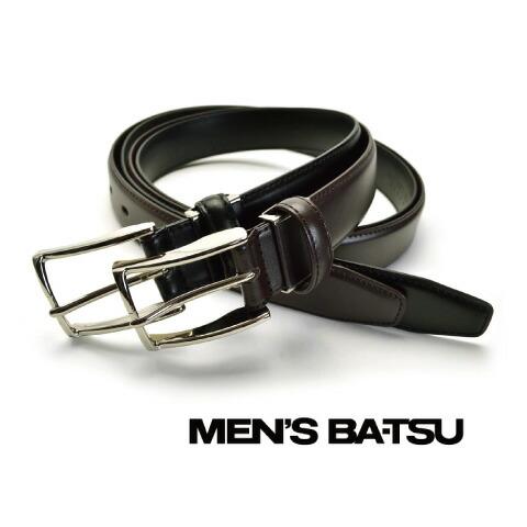 MEN'S BA-TSU メンズバツベルト 5MX0005 ブラック ダークブラウン ポイント利用