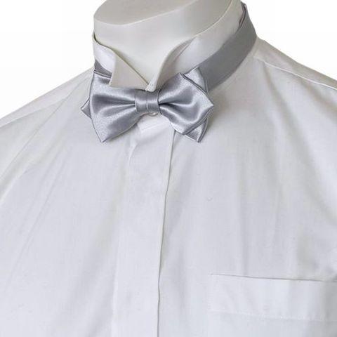 ネクタイ フォーマル蝶ネクタイ ch-208  シルバー ポインテッド型 夜の正礼装、タキシード ポ...