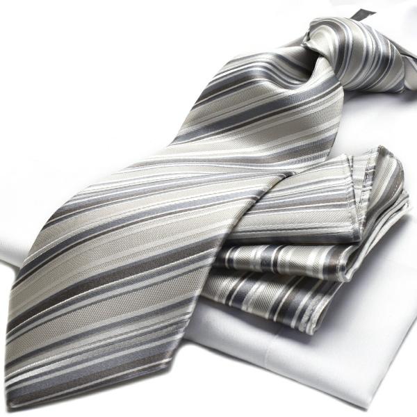 日本製 ポケットチーフ＆ネクタイ 礼装 HUGO VALENTINO 結婚式/披露宴/シルク/父の日...