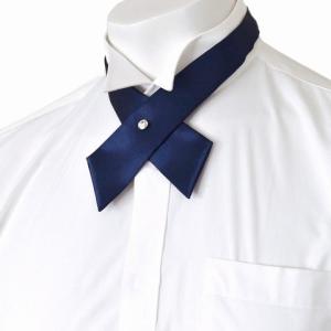 フォーマルクロスタイ ネイビー(CR-217)結婚式/パーティー