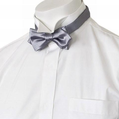 ネクタイ フォーマル蝶ネクタイ CR＆CH-190-Y  グレー ポインテッド型夜の正礼装、タキシー...