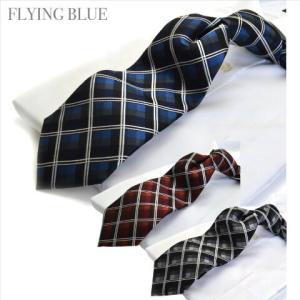 【送料無料】新柄ブランドネクタイ 【FLYING BLUE】チェック/ flb-50｜flyingbluenet