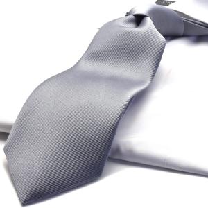 Brooks Brothers ネクタイ シルバーグレー ソリッド 無地 シルク BROOKS BROTHERS（ブルックスブラザーズ） ネクタイ シルク 無地
