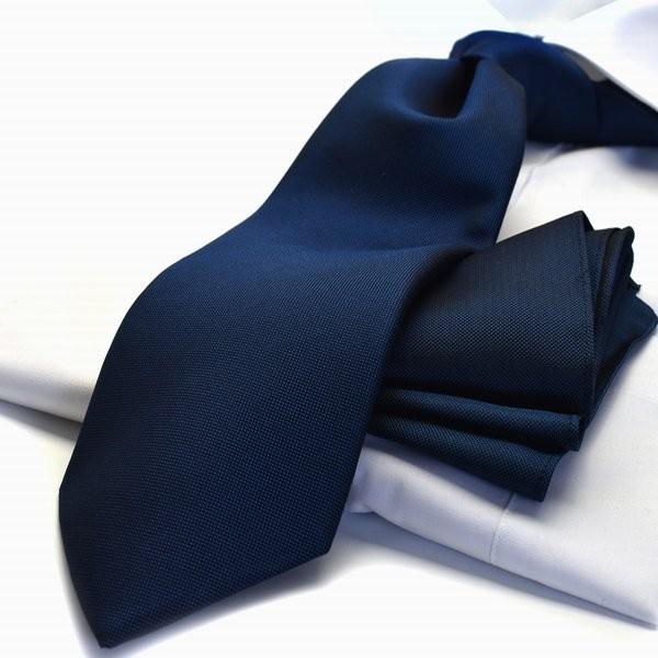 ネクタイ ネイビーポケットチーフき無地MICHIKO LONDON ミチコロンドン 　MUK-CPN...