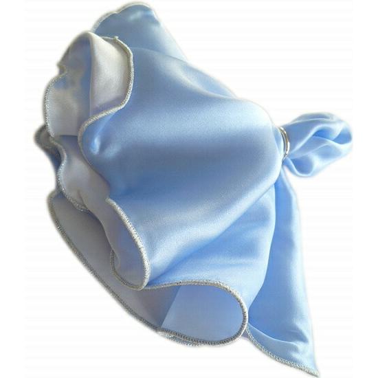 プレゼントリバーシブル ポケットチーフ リング J　PO-10-Y サックス ホワイト 円形 RCP...