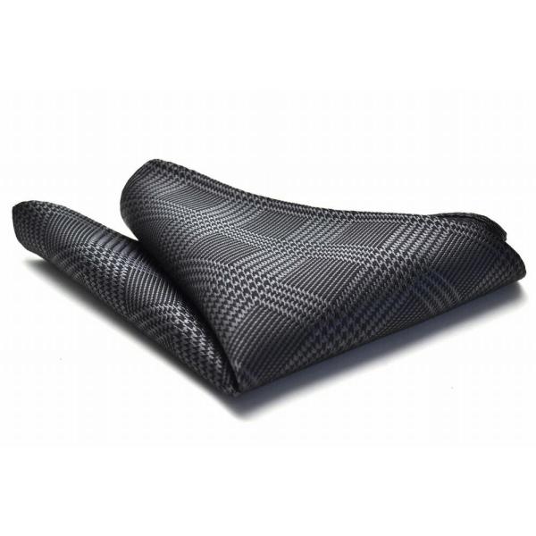 プレゼントポケットチーフ HUGO VALENTINO シルクジャガードポケットチーフpo-type...