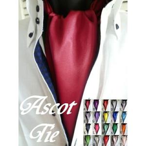 ネクタイ アスコットタイ COLOR☆22色 MADE IN JAPAN●ネクタイ 結婚式 フォーマ...