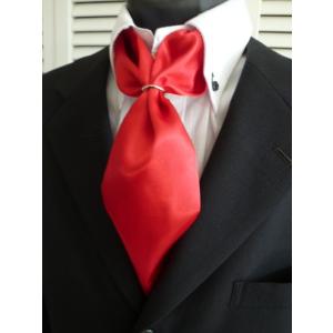 ネクタイ リングスト-ルタイ ネオンカラー 赤の無地8.5cm幅 RST-112-Y ポイント利用