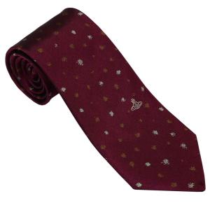 Vivienne Westwood ヴィヴィアンウエストウッド ネクタイ AW2025モデル 81050004-W0199-I401 BORDEAUX ボルドー 8.5cm シルク100％ 送料無料 プレゼント ギフト