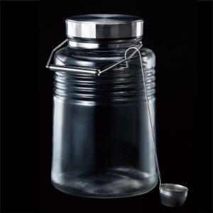 メタルキャップコンテナー 4.0Ｌ　レードル付保存びん　お米の保存（米びつ）　果実酒　果実酢　ピクル...