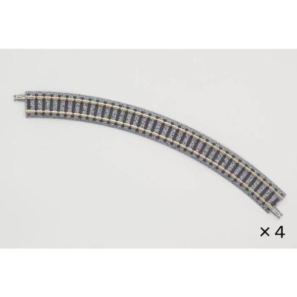 Nゲージ カーブレールC243-45 F 4本セット  鉄道模型 ジオラマ ストラクチャー 線路 レ...