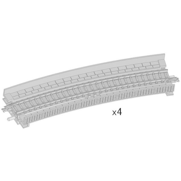 Nゲージ 高架橋付PCレール HC541-15-PC F 4本セット 鉄道模型 ストラクチャー TO...