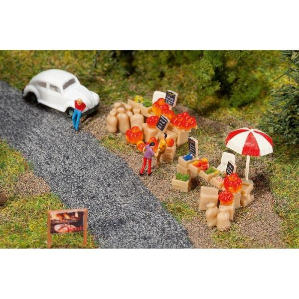 FALLER  (N) Street Peddling Booth (道端の行商) Nゲージ 鉄道模...