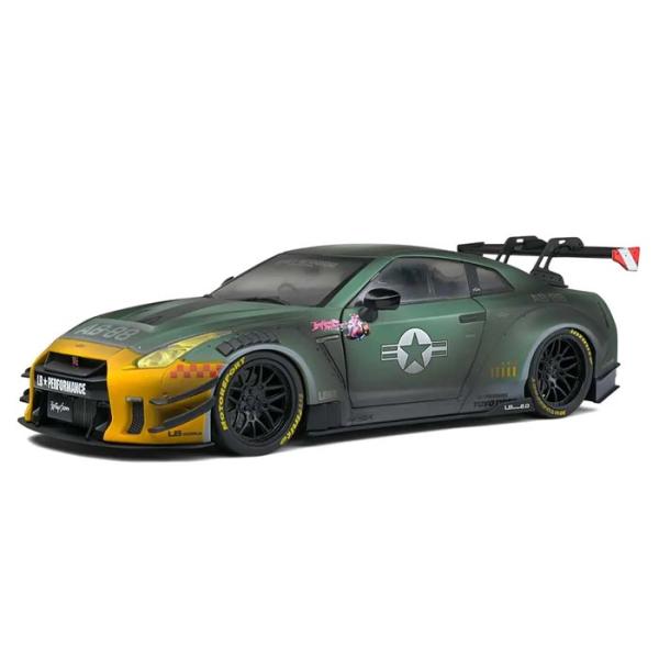 ソリド 1/18 日産 GT-R R35 LB WORKS 2020 グリーン/グレー 模型 ミニカ...