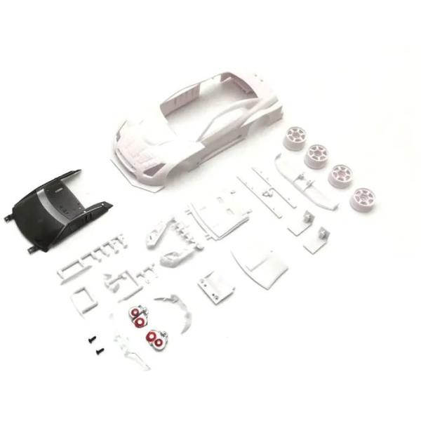 ニッサン GT-R GT500 2008 ホワイトボディセット ホイール付 京商 MZN219