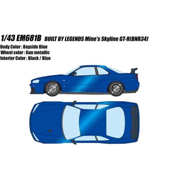 1/43スケール BUILT BY LEGENDS マインズ スカイライン GT-R(BNR34) ...
