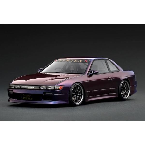 あすつく 1/18 VERTEX S13 Silvia Purple Metallic 完成品 ミニ...