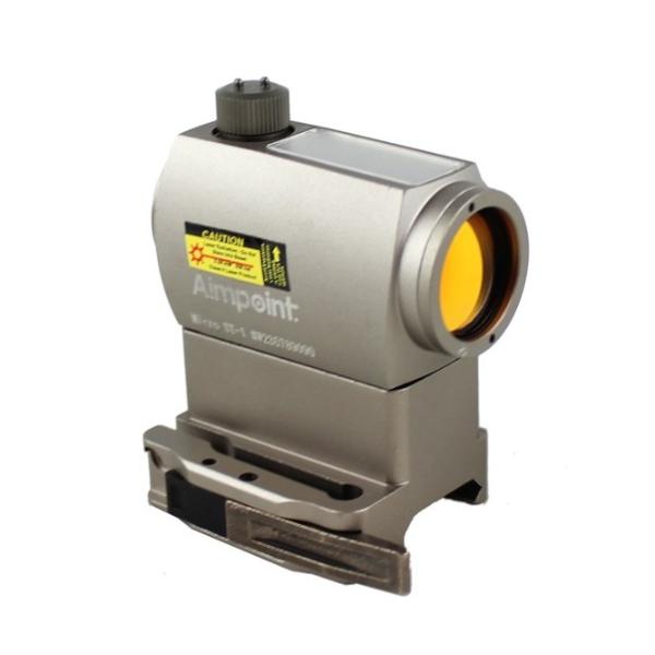 あすつく 新型 AIMPOINT T-1タイプ ドットサイト ハイマウント TAN