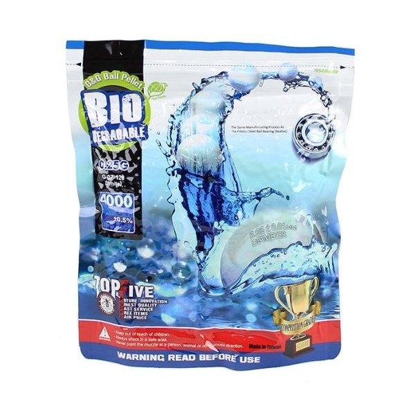 あすつく G＆G 精密バイオBB弾 白 0.25g 1kg 4000発入(生分解性)g-07-126