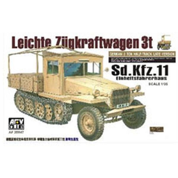 FV35047 1/35 Sd.Kfz.11 3tハ-フトラック後期型木製キャビン プラモデル AF...