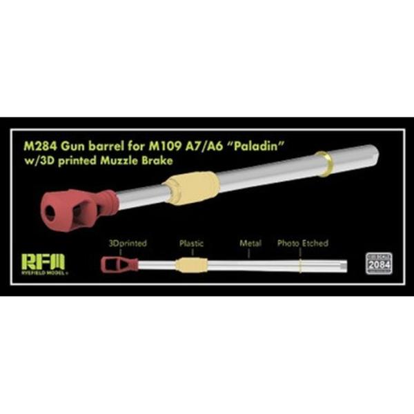 1/35 M109A7/A6 パラディン用 M284 金属砲身w/3Dプリンター製 マズルブレーキ ...