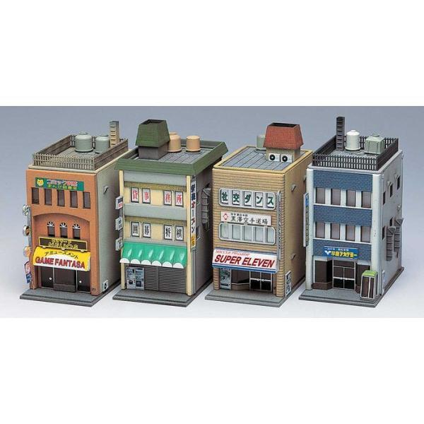 Nゲージ ストラクチャーキット 商業ビル 3F 4棟入り 鉄道模型 オプション greenmax グ...