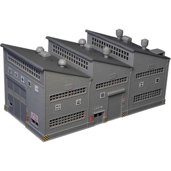 Nゲージ 着色済みストラクチャー 工場建屋 1棟入り 鉄道模型 ジオラマ greenmax グリーン...