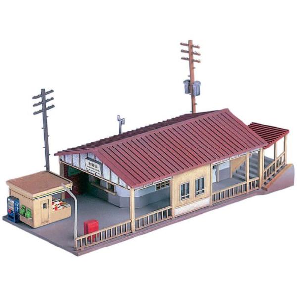 Nゲージ 着色済みストラクチャーキット 小型駅 鉄道模型 ジオラマ greenmax グリーンマック...
