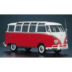 VOLKSWAGEN TYPE2 MICRO BUS 1963 23-WINDOW フォルクスワーゲン タイプ2 マイクロバス 23ウィンドウ 1/24スケールキット プラモデル ハセガワ HC10｜flyingsquad