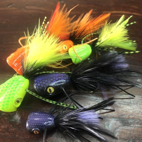 ダブルバレルポッパー＃２〜＃６　バスポッパー、バスフライ