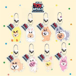 Stray Kidsグッズ SKZ アクリル キーリング SKZOO ストレイキッズ キーホルダー グッズ キーチェーン アクセサリー 携帯 鍵飾り SKZ'S TOY WORLD スキズ