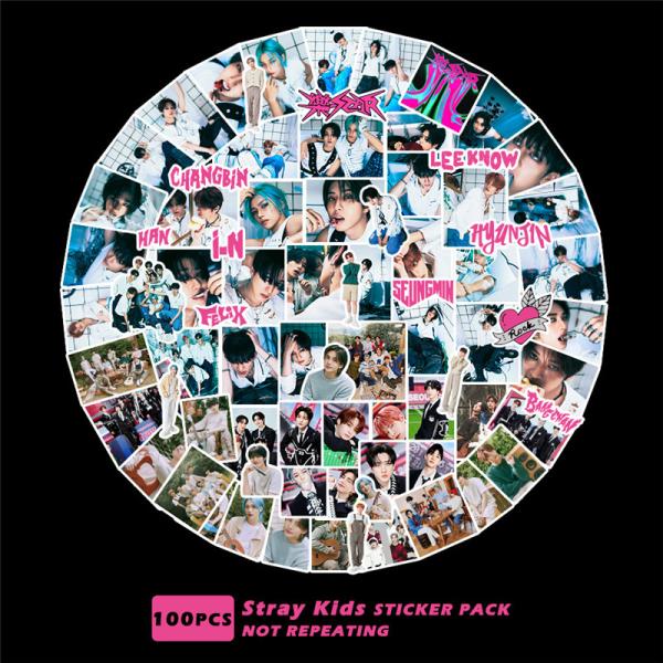 Stray Kidsグッズ シール シールセット 100枚 ストレイキッズ 樂-STAR スティッカ...