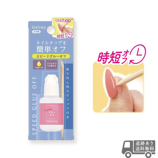 ★追跡可能メール便送料無料★STジェリス スピードグルーオフ 8g つけ爪 接着剤剥がし ネイルチッ...