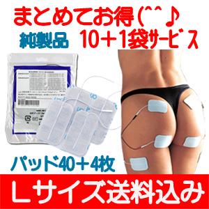 EMS用粘着パッド アクセルガード L(5×9cm) 4枚入り×10+1袋 お得セット レターパック...