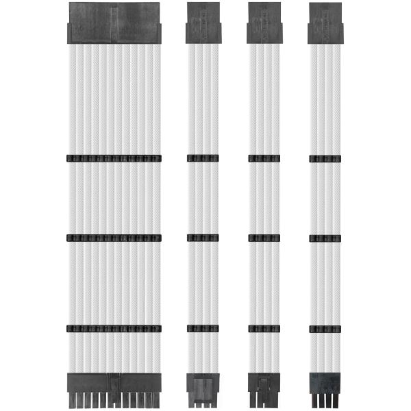 Novonest 電源専用延長スリーブ 補助電源モジュラーケーブル 長さ500mm 4本1セット ス...