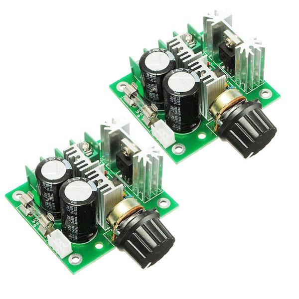 Hailege 2個セット 12V?40V 10A PWM DCモーター速度制御スイッチコントローラ...