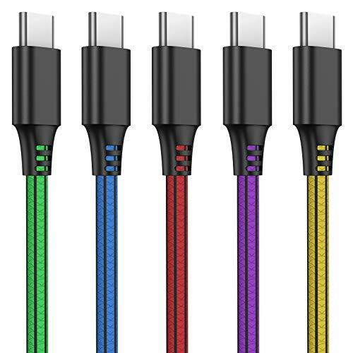 USB Type C ケーブル 【5本セット2M】 タイプc ケーブル データ転送 急速充電 高耐久...